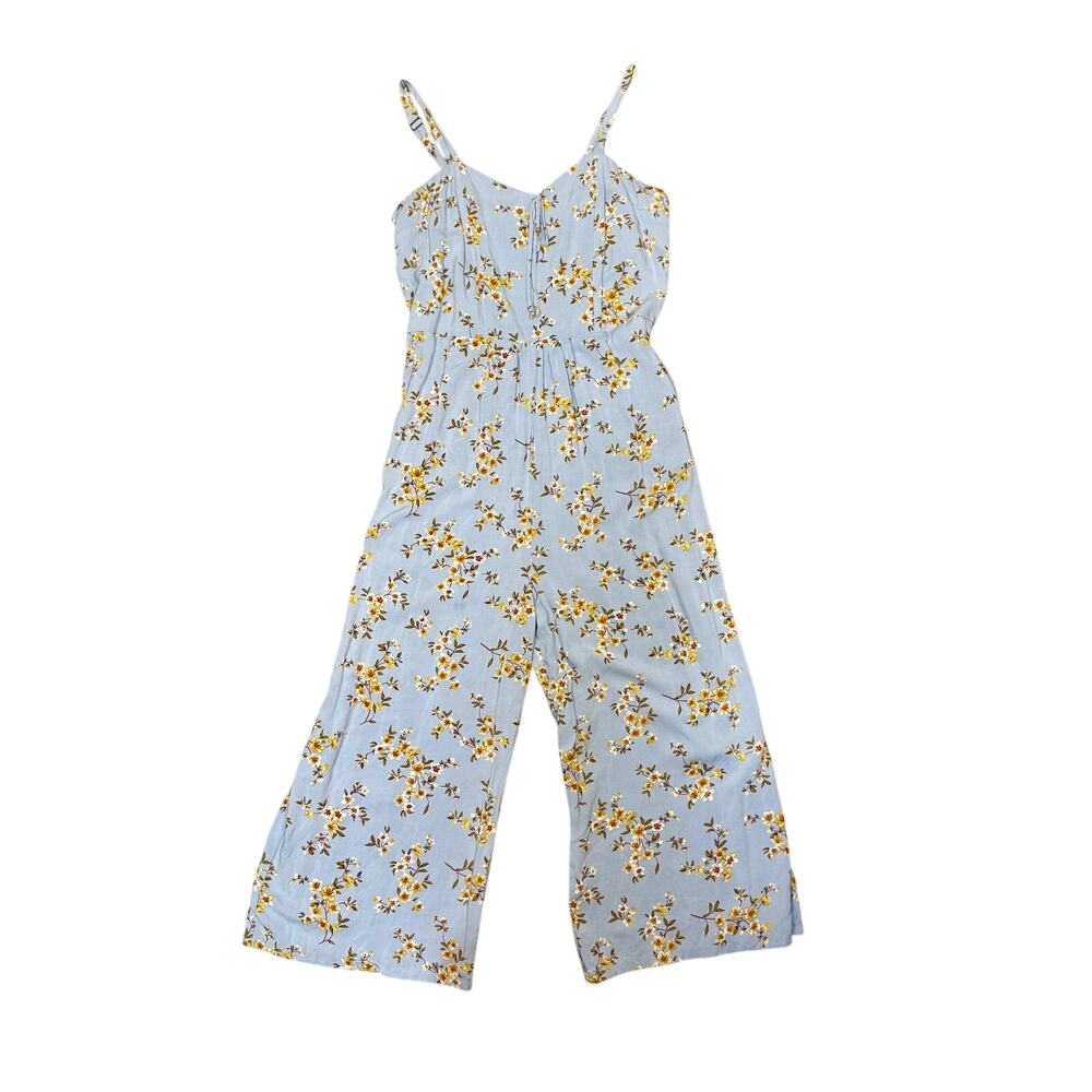 Xhilaration Pastel Blue Floral Jumpsuit Size XXL Cottagecore Soft Girl Aesthetic